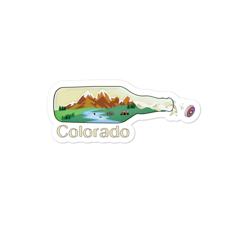 Mountain in a Bottle - Bubble-free sticker