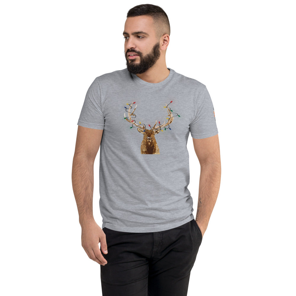 Men's Short Sleeve Holiday Elk T-shirt