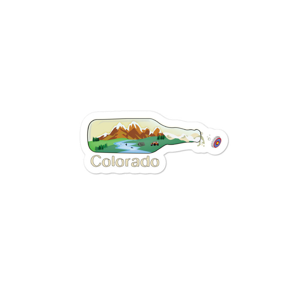 Mountain in a Bottle - Bubble-free sticker