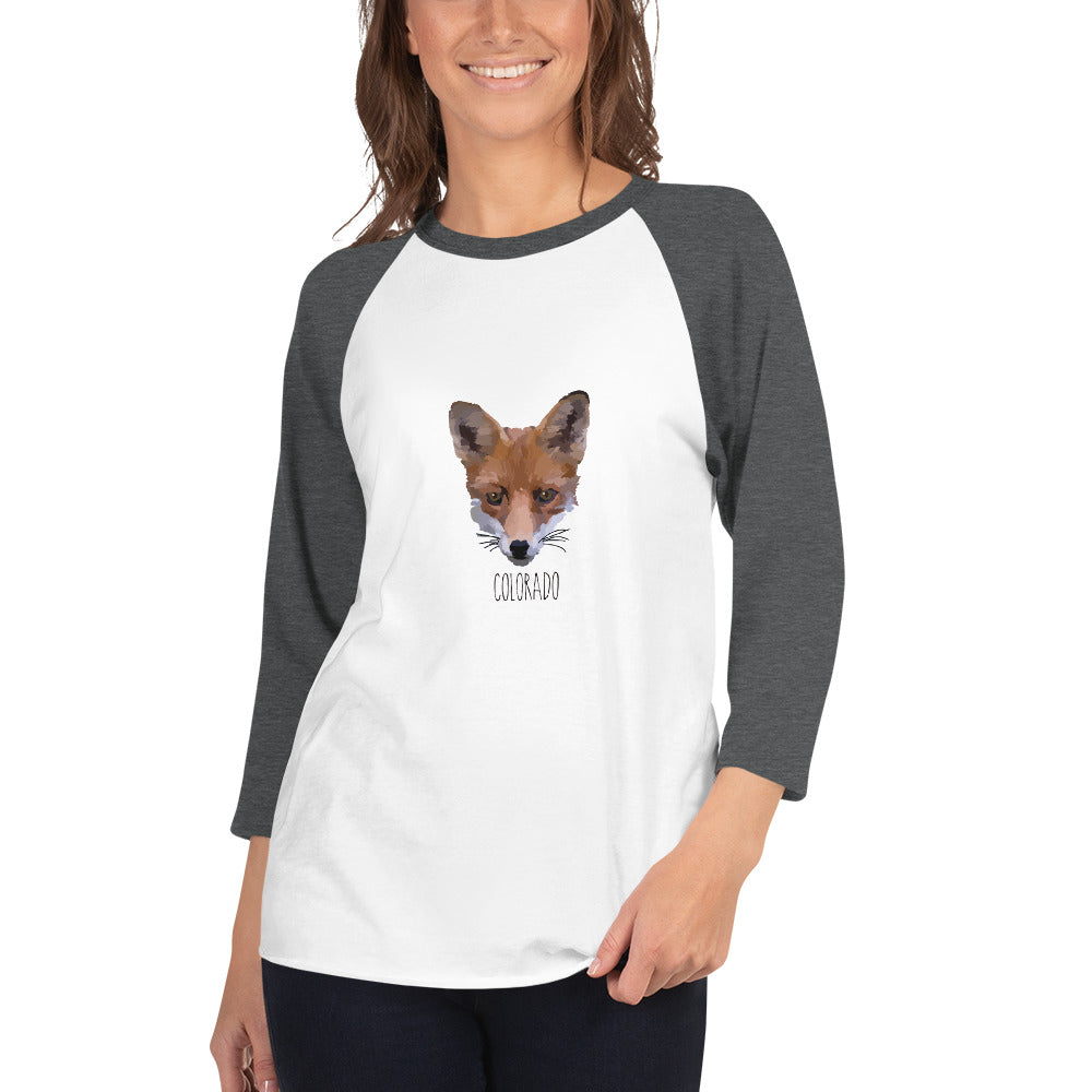 Fox Design (3/4 sleeve raglan shirt)