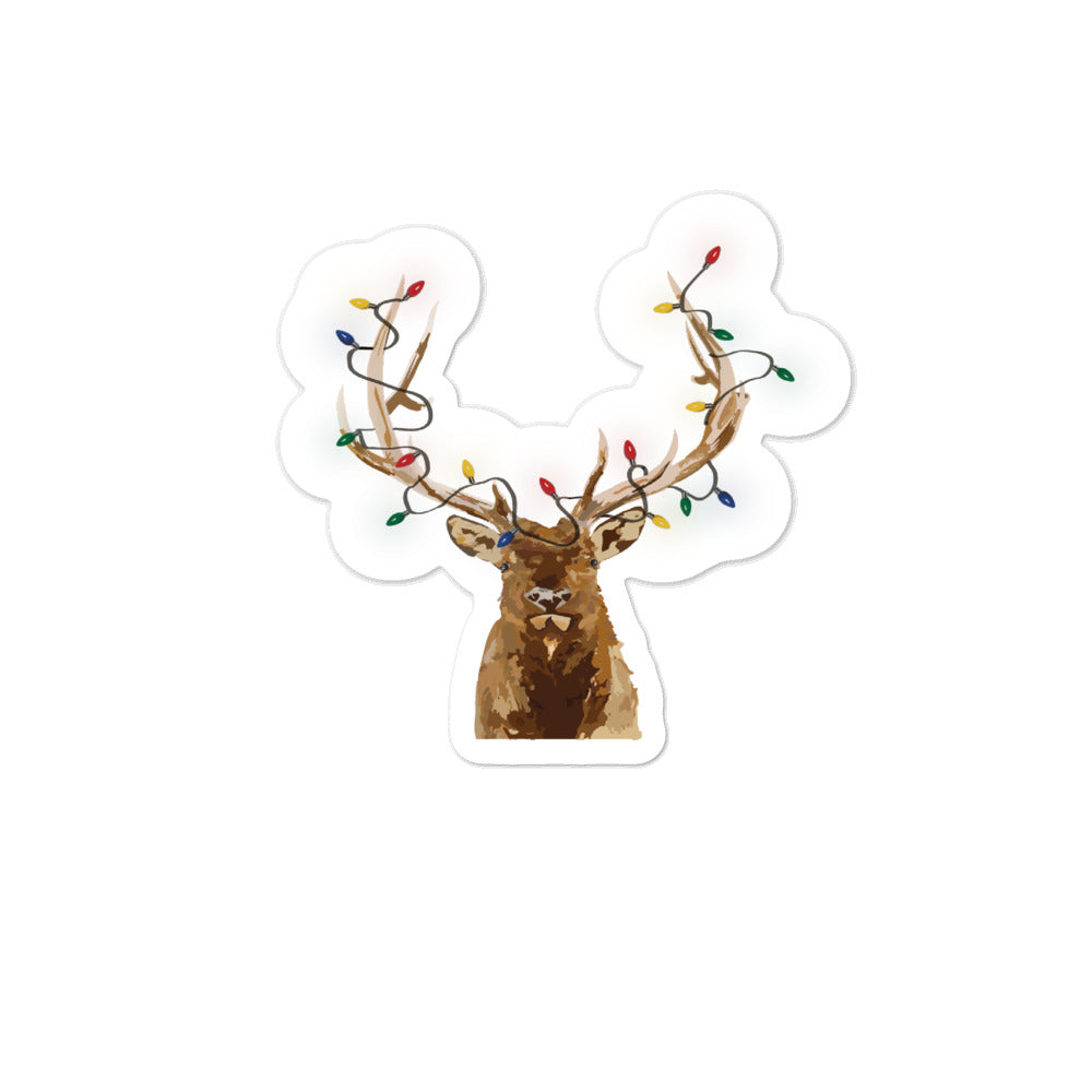 Holiday Elk Bubble-free stickers