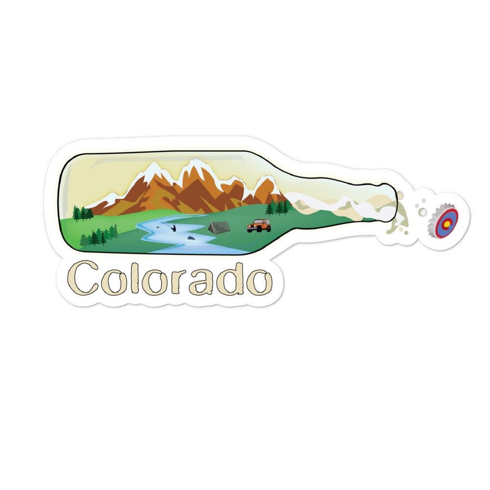 Mountain in a Bottle - Bubble-free sticker