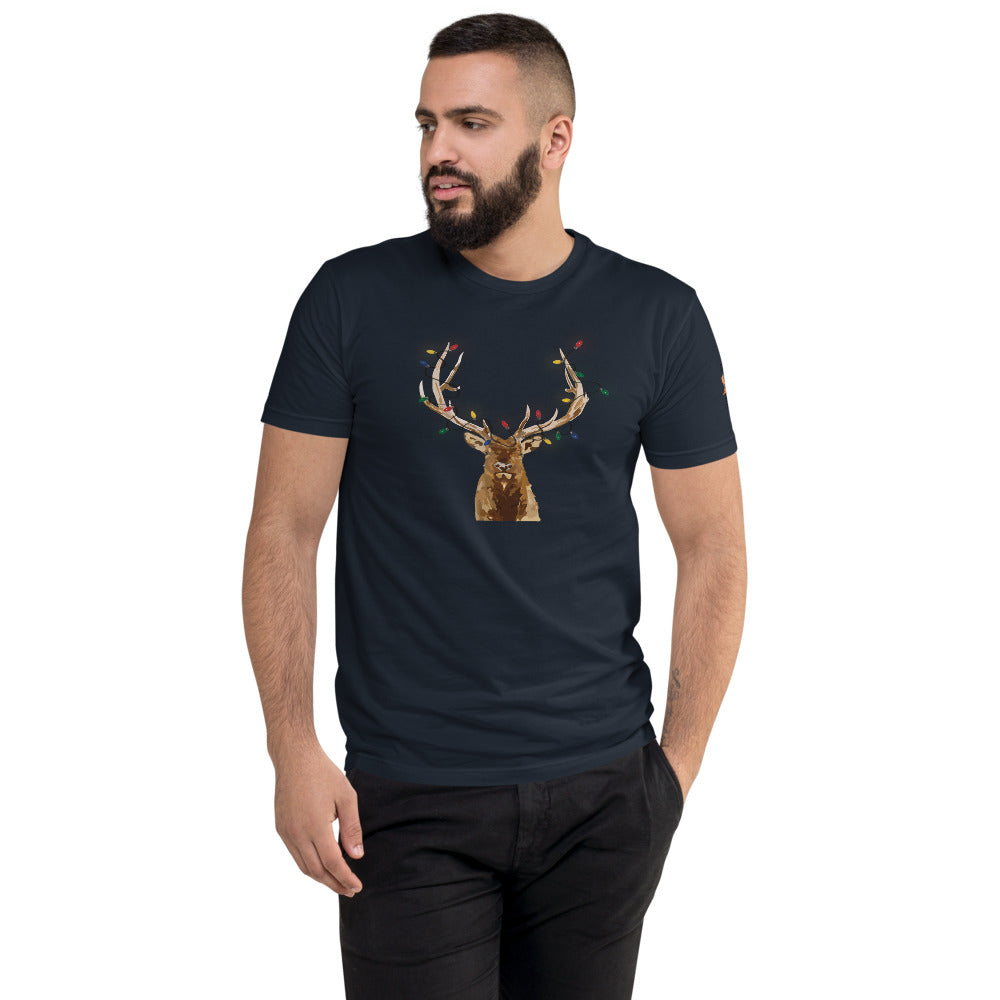 Men's Short Sleeve Holiday Elk T-shirt