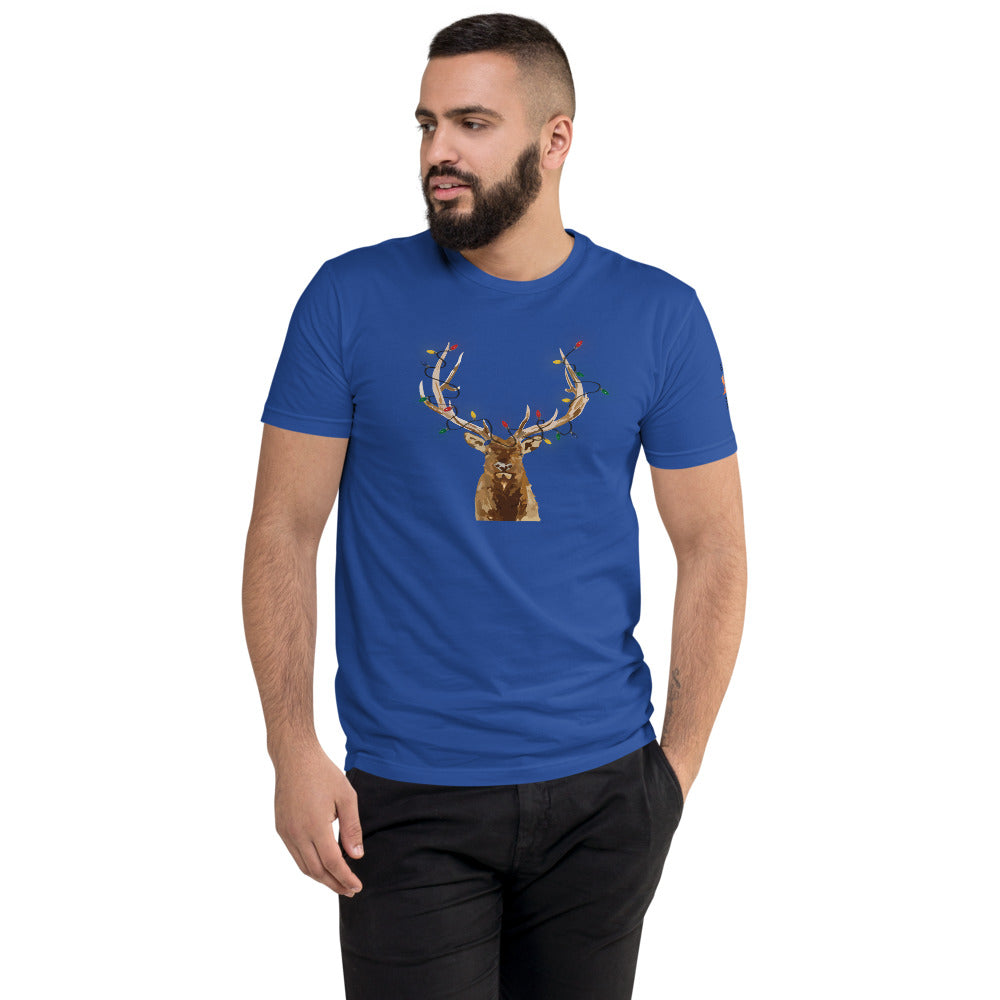 Men's Short Sleeve Holiday Elk T-shirt